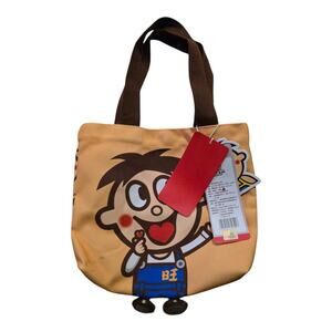 Want Want Snacks Hot Kid Logo Reusable Tote Bag Yellow Taiwanese Snack Brand